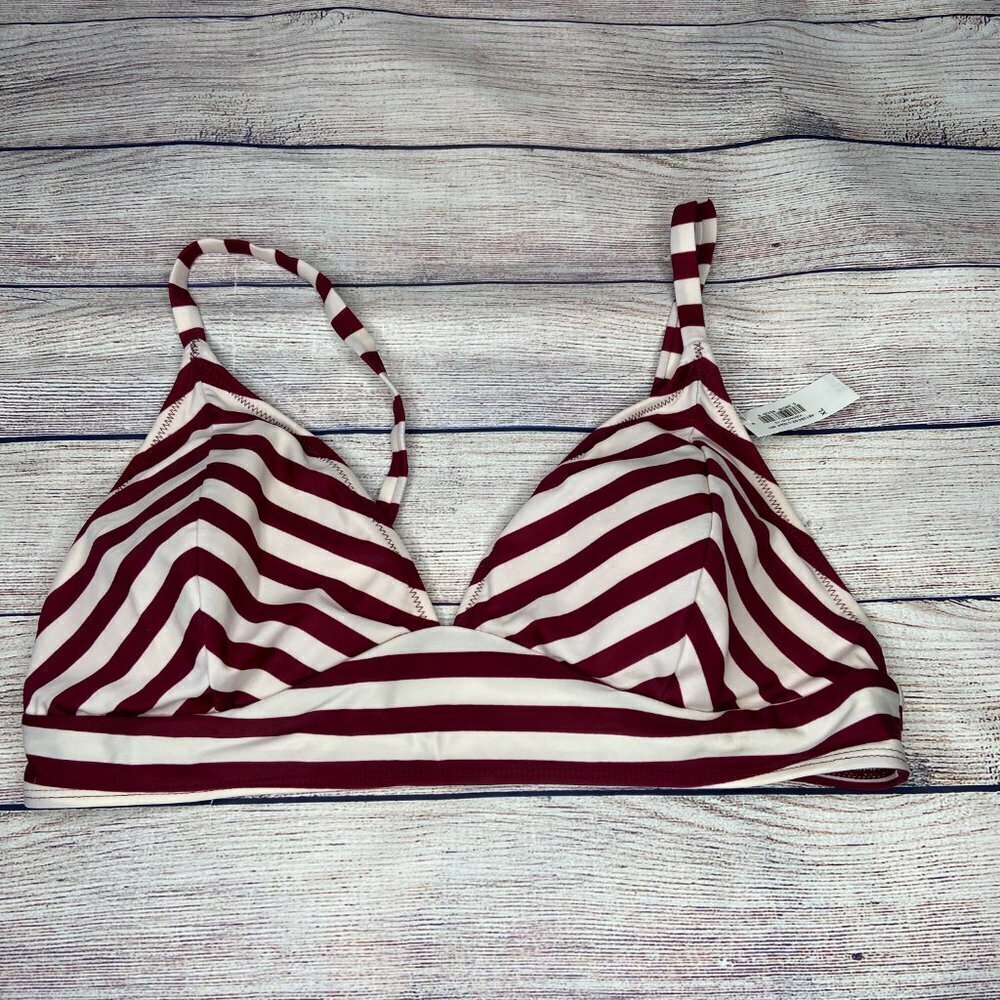 NWT Old Navy Striped Swim Bikini Top Size XL - Picture 2 of 4